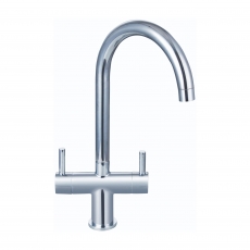 RAK Berlin Contemporary Cruciform Kitchen Sink Mixer Tap Dual Handle - Chrome