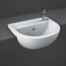 RAK Compact Semi-Recessed Basin 450mm Wide - 1 RH Tap Hole