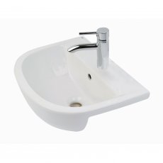 RAK Compact Semi-Recessed Basin 550mm Wide - 1 Tap Hole