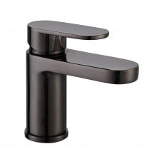 RAK Compact Eco Round Mono Basin Mixer Tap with Clicker Waste - Black