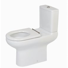 RAK Compact Rimless Special Needs Close Coupled Toilet with Lever Cistern - Ring Seat