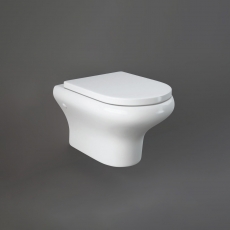 RAK Compact Rimless Wall Hung Toilet with Hidden Fixations - Urea Soft Close Seat