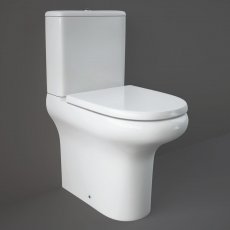 RAK Compact Deluxe Comfort Height Flush-to-Wall Toilet with Push Button Cistern - Soft Close Seat