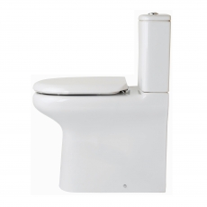 RAK Compact Deluxe Flush-to-Wall Toilet with Push Button Cistern - Soft Close Seat