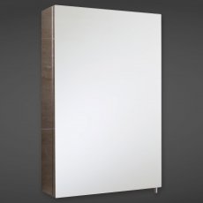 RAK Cube Mirrored Bathroom Cabinet 600mm H x 400mm W - Stainless Steel