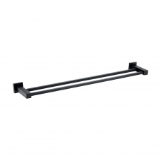 RAK Cubis Double Towel Bar 600mm Wide - Black