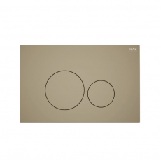 RAK Ecofix Round Dual Flush Plates - Matt Cappuccino