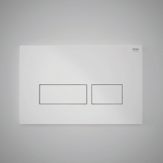 RAK Ecofix Rectangular Dual Flush Plates - White