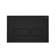 RAK Ecofix Rectangular Dual Flush Plates - Matt Black