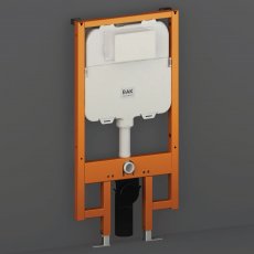 RAK Ecofix Concealed Toilet Support Frame with 80mm Concealed Cistern 1140mm High - Orange/White