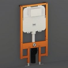 RAK Ecofix Concealed Toilet Support Frame with 80mm Concealed Cistern 1140mm High - Orange/White