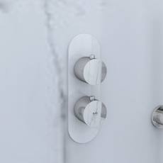 RAK Feeling Thermostatic Round Single Outlet Concealed Shower Valve - White