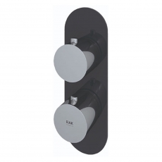 RAK Feeling Thermostatic Round Single Outlet Concealed Shower Valve - Black