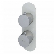 RAK Feeling Thermostatic Round Single Outlet Concealed Shower Valve - Greige
