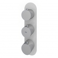 RAK Feeling Thermostatic Round Dual Outlet Concealed Shower Valve - Greige