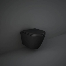 RAK Feeling Rimless Wall Hung Toilet with Soft Close Seat - Matt Black