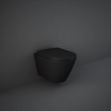 RAK Feeling Rimless Wall Hung Pan Matt Black - Excluding Seat