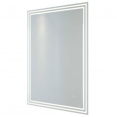 RAK Hermes Portrait LED Mirror with Switch and Demister Pad 800mm H x 600mm W Illuminated