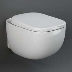 RAK Illusion Rimless Wall Hung Toilet with Soft Close Seat - Alpine White