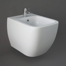 RAK Metropolitan Rimless Wall Hung Bidet with Hidden Fixations 525mm Projection - Alpine White