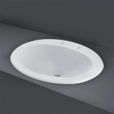 RAK Mira Inset Countertop Basin 560mm Wide - 2 Tap Hole