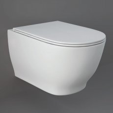 RAK Moon Rimless Wall Hung Toilet Hidden Fixations - Soft Close Seat