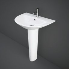 RAK Morning Basin and Full Pedestal 650mm W - 1 Tap Hole