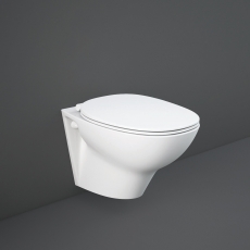 RAK Morning Rimless Wall Hung Toilet With Exposed Fitting - Soft Close Seat