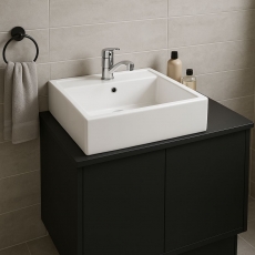 RAK Nova Sit-On Countertop Basin 460mm Wide - 1 Tap Hole