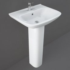 RAK Origin 62 Basin and Full Pedestal 520mm Wide - 1 Tap Hole