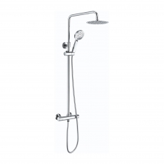 RAK Origin Thermostatic Round Bar Mixer Shower with Shower Kit + Fixed Head - Chrome