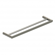 RAK Petit Round Double Towel Bar 470mm Wide - Brushed Nickel