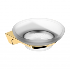 RAK Petit Square Soap Dish Holder - Brush Gold