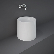 RAK Petit Round Countertop Basin 360mm Wide 0 Tap Hole - Alpine White