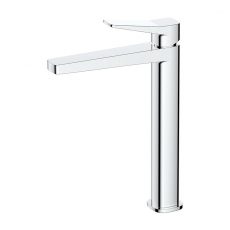 RAK Petit Square Tall Basin Mixer Tap Without Waste - Chrome