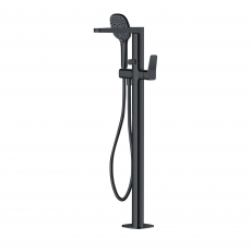 RAK Petit Square Freestanding Bath Shower Mixer Tap - Matt Black