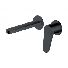 RAK Petit Round Wall Mounted Basin Mixer Tap - Matt Black