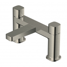 RAK Petit Square Bath Filler Tap Pillar Mounted - Brushed Nickel
