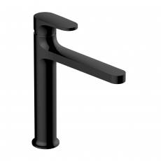 RAK Portofino Medium Height Basin Mixer Tap Without Waste - Matt Black