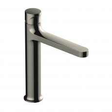 RAK Positano Medium Height Basin Mixer Tap Without Waste - Brushed Nickel