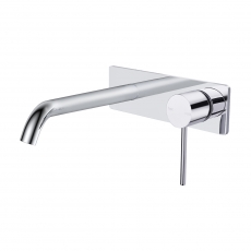 RAK Prima Tech Wall Mounted Basin Mixer Tap with Back Plate - Chrome