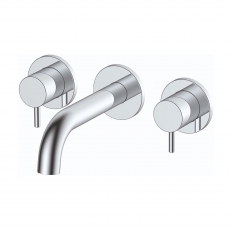 RAK Prima Tech 3-Hole Basin Mixer Tap Wall Mounted - Chrome