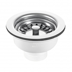 RAK Mini Basket Strainer Waste 60mm Stainless Steel - Stemball Plug