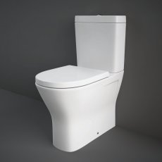 RAK Resort Maxi Rimless Close Coupled Back to Wall Toilet Pack - Soft Close Seat