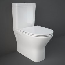 RAK Resort Mini Rimless Close Coupled Back to Wall Toilet Pack - Slim Sandwich Soft Close Seat
