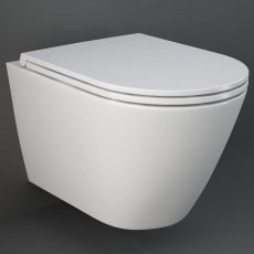 RAK Resort Rimless Wall Hung Pan Hidden Fixations White - Excluding Seat