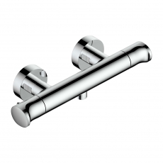 RAK Round Thermostatic Bar Shower Valve Bottom Outlet - Chrome