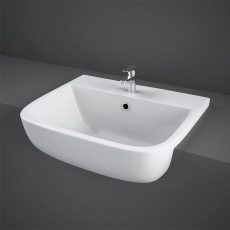 RAK Series 600 Semi-Recessed Basin 520mm Wide - 1 Tap Hole