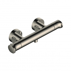 RAK Round Thermostatic Bar Shower Valve Bottom Outlet - Brushed Nickel