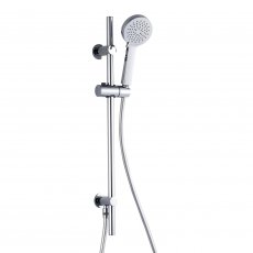 RAK Round Slider Rail Shower Kit with Three Function Handset and Integral Wall Outlet - Chrome